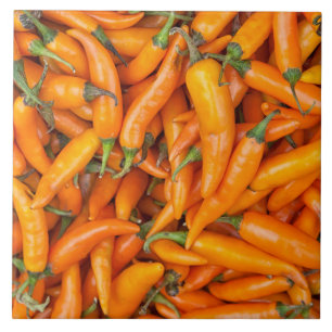 Orange peppar kakelplatta