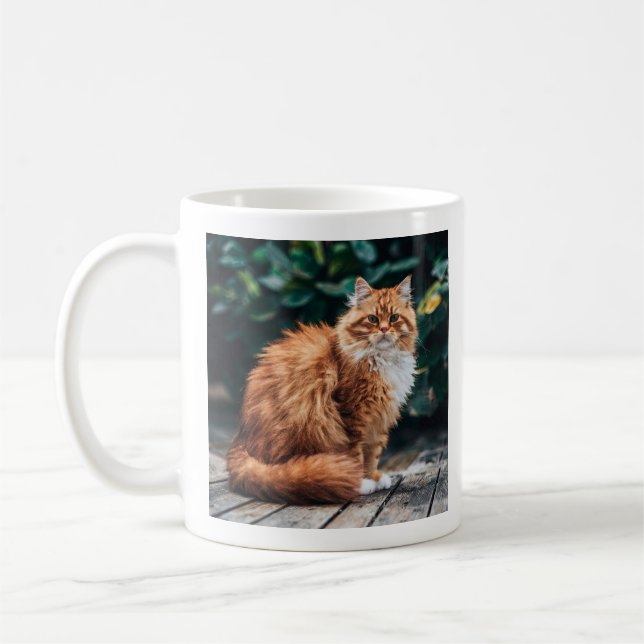 Orange Persian Cat Kaffemugg (Vänster)