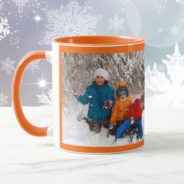 Orange Personlig Fotomal Present Kaffemugg (Skapare uppladdad)