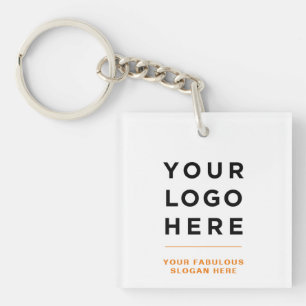 Orange Personlig Logo och Text Klar