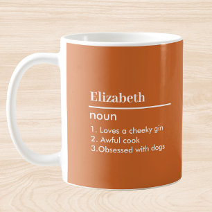 Orange Personlig Namn Definition Mugg