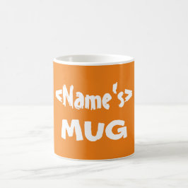 Orange Personlig Namn Mugg