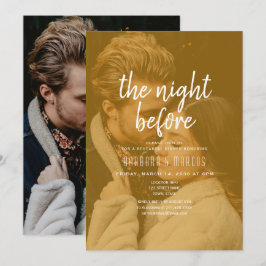 Orange Photo Rehearsal Dinner Inbjudningar