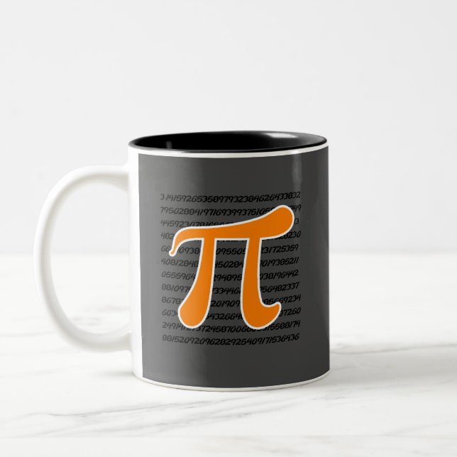Orange Pi-symbol Två-Tonad Mugg (Vänster)