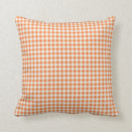Orange picknickGingham för klassiker Kudde