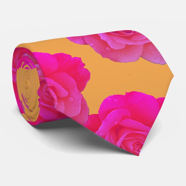 Orange Pink Floral Rose Stylish Gift Party Favor Slips (Rullad)