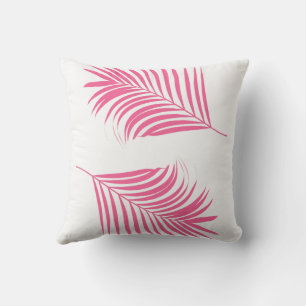 Orange Pink Palm Tree Leaf Tropical Coastal Beach Kudde