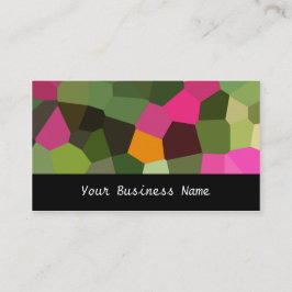 Orange, Pinks, Grönt, Affärskort för svart Abstrak Visitkort
