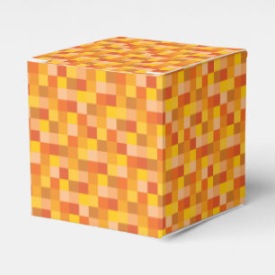 Orange PIXELmönster Presentaskar