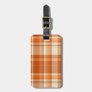 Orange pläd bagagebricka