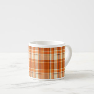 Orange pläd espressomugg