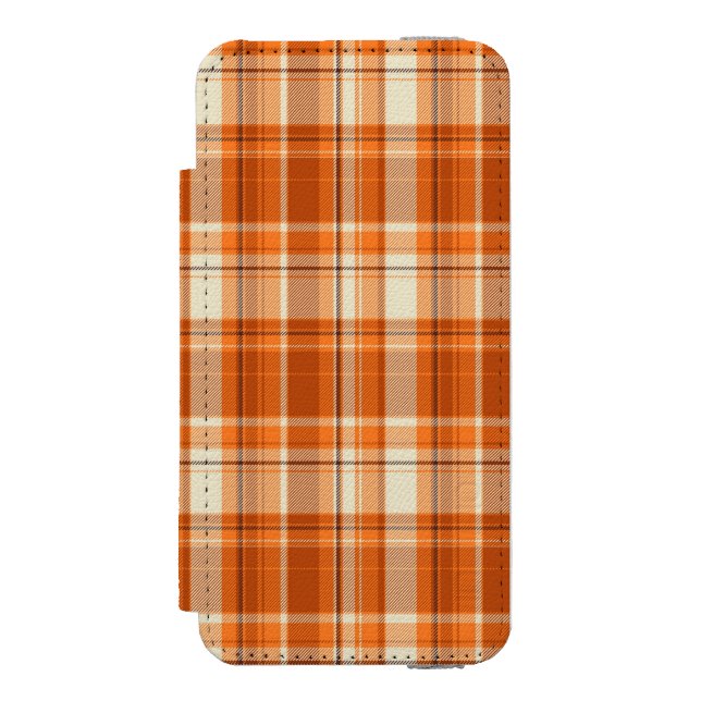 Orange pläd incipio iPhone wallet skal (Folio Framsidan)
