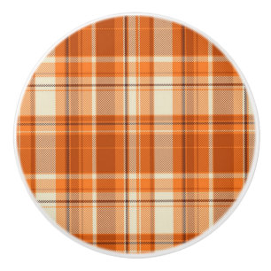 Orange pläd knopp