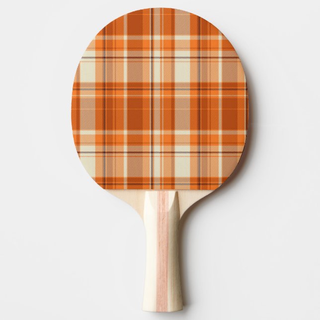 Orange pläd pingisracket (Framsidan)