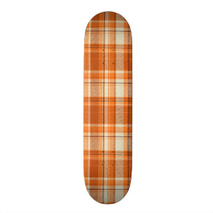 Orange pläd skateboard bräda 21,5 cm