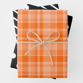 Orange Plaid & Black & White