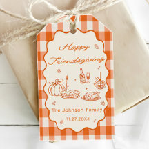 Orange Plaid Friendsgiving Middag