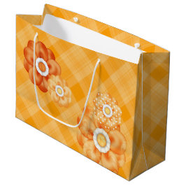 ORANGE PLAID MÖNSTER MED ORANGE FLÖDEN