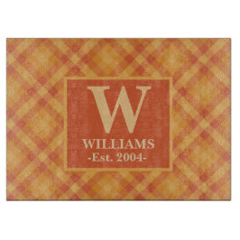 Orange Play Autumn FALL Monogram Family Namn Est.