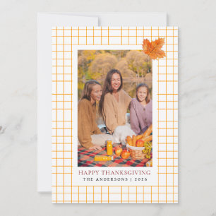Orange Play Foto för hösten happy thanksgiving Julkort