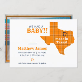 Orange Play Made in Texas Vågrät Photo Meddelande