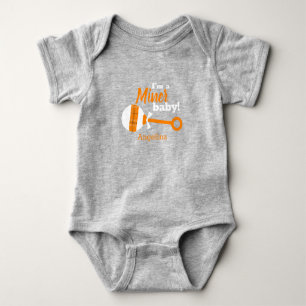 Orange Play Miner Baby Bodykostym T Shirt