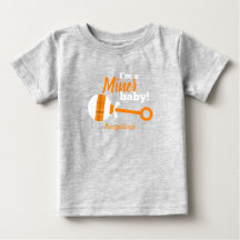 Orange Play Miner Baby T-Shirt