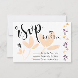 Orange & Plum Vacker typografi RSVP OSA Kort