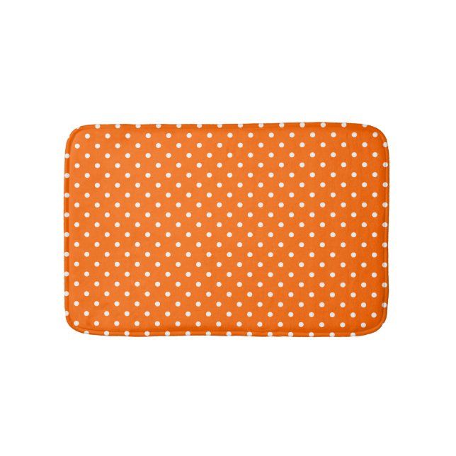Orange Polka dots Bath Mat Badrumsmatta (Framsidan)