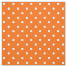 Orange Polka dots Fabric Tyg