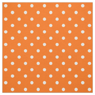Orange Polka dots Fabric Tyg