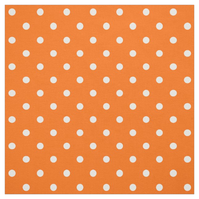 Orange Polka dots Fabric Tyg (Provkarta)