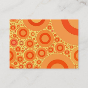 ORANGE POLKA DOTS - KNUBBIG VISITKORT