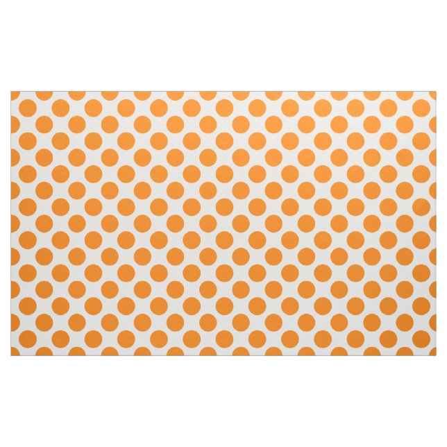 Orange Polka Dots on White Tyg (Yard)