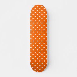 Orange Polka dots Skateboard-däck Mini Skateboard Bräda 18,5 Cm