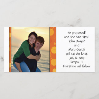 Orange Polka dots Spara datum Spara Datumet