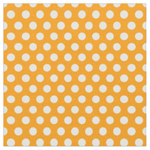 Orange Polka dots Tyg