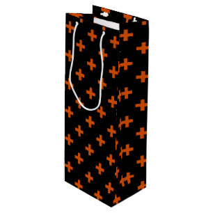 Orange polka kor på svart