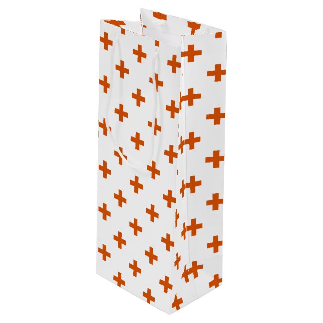 Orange polka kor på vitt (Framsidan Vinklad)