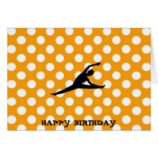 Orange Polka-punkt Hälsningskort