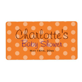 Orange Polka-Vattenflaska för spädbarnsskor Fraktsedel