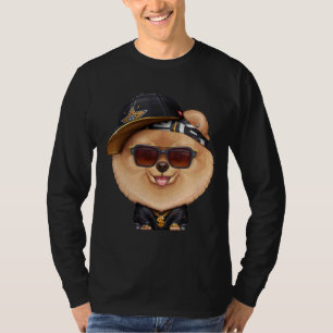 Orange Pommern Hip hop Toppen Star T Shirt