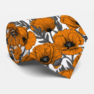 Orange poppies halsband slips