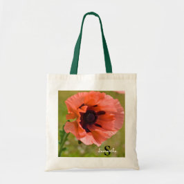 Orange Poppy-blomma Tobag Tygkasse
