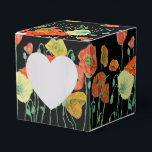 Orange Poppy Blommigt Bröllop Cake Favoritbox Presentaskar<br><div class="desc">Orange Poppy på svart Blommigt blommar Bröllop Cake Favor Boxes. Designad från en av mina vattenfärgsmålningar.</div>