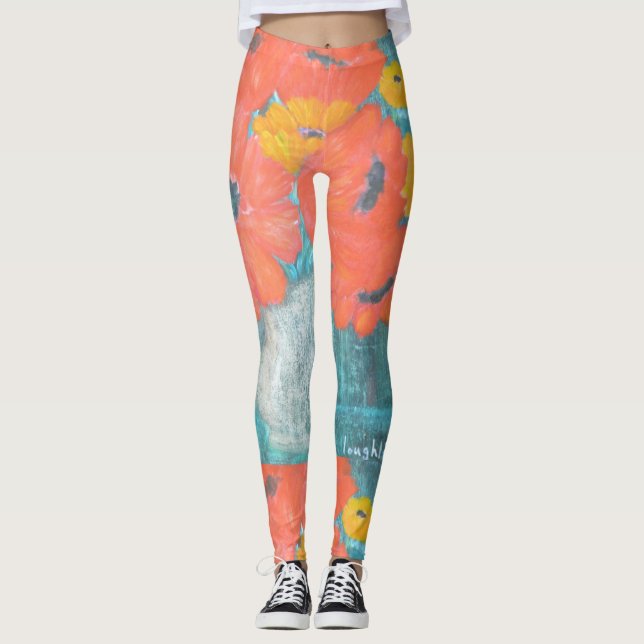 Orange Poppy Leggings (Framsida)