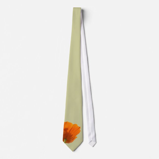 Orange Poppy Manar Bröllop Tie Slips (Framsida)