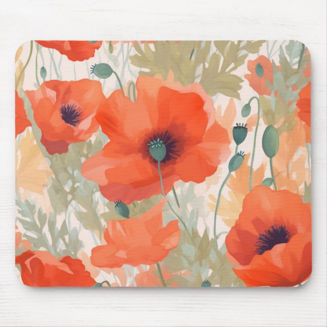 Orange Poppy Meadow Musmatta (Framsidan)