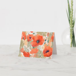 Orange Poppy Meadow Tack Kort