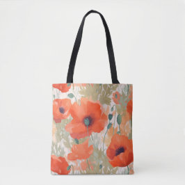 Orange Poppy Meadow Tygkasse